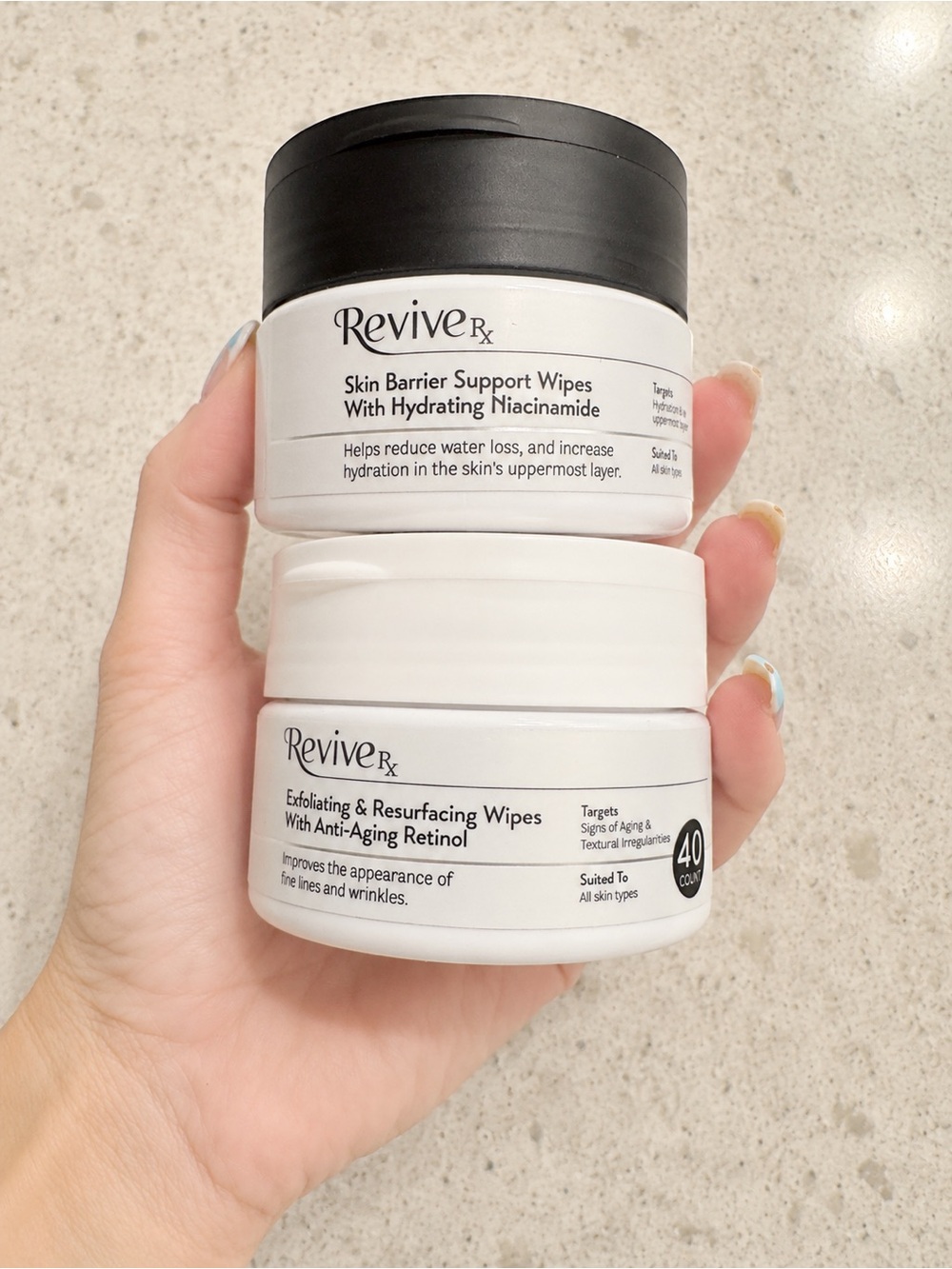 Skin Barrier Support & Exfoliating Resurfacing Wipes - White